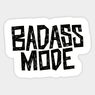 Badass Mode Black Sticker